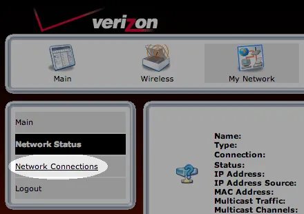 Step 2: Click Network Connections