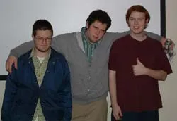 Alan, Greg, and Chris(me) in front of my projection screen