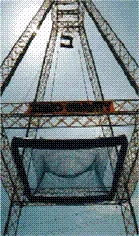 Animated net catching person