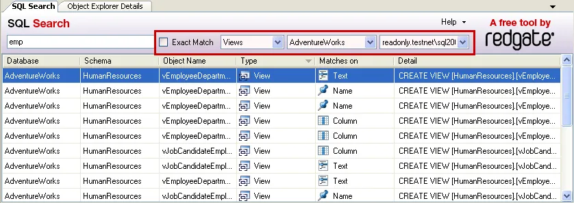 SQL Search 2