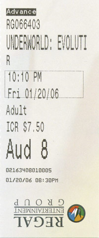 Underworld: Evolution Ticket