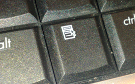Menu Key Displayed on Keyboard